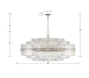 Hayes 32 Light Aged Brass Chandelier HAY-1409-AG