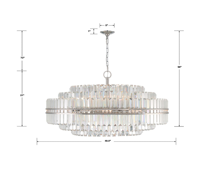 Hayes 32 Light Aged Brass Chandelier HAY-1409-AG