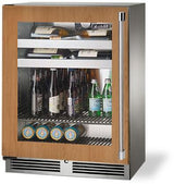 Perlick 24" Signature Series Outdoor Built-In Glass Door Beverage Center with 3.1 cu. ft. Capacity in Panel Ready  (HH24BM-4-4)
