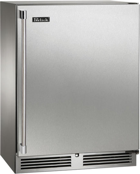 Perlick 24" Signature Series Outdoor Built-In Counter Depth Compact Refrigerator with 3.1 cu. ft. Capacity in Stainless Steel  (HH24RM-4-1)