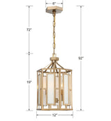 Libby Langdon for Crystorama Hillcrest 3 Light Vibrant Gold Mini Chandelier HIL-997-VG