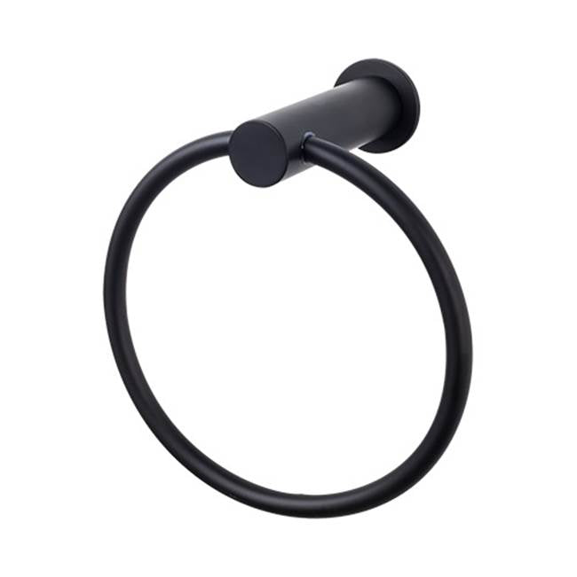 Top Knobs HOP5 Hopewell Bath Ring - Flat Black