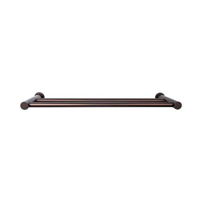 Top Knobs HOP7 Hopewell Bath 18" Double Towel Bar - Oil Rubbed Bronze