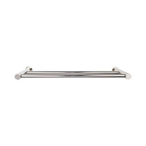Top Knobs HOP7 Hopewell Bath 18" Double Towel Bar - Polished Nickel
