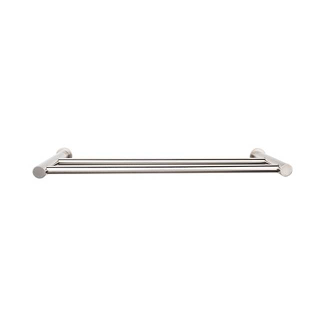 Top Knobs HOP9 Hopewell Bath 24" Double Towel Bar - Brushed Satin Nickel