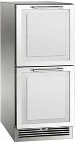 Perlick 15-Inch Signature Series Outdoor Built-In Counter Depth Drawer Refrigerator with 2.8 cu. ft. Capacity in Stainless Steel (HP15RM-4-6)
