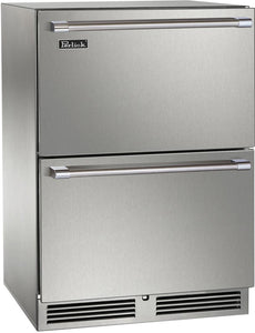 Perlick 24-Inch Signature Series Outdoor Built-In Drawer Counter Depth Compact Freezer with 5 cu. ft. Capacity in Stainless Steel (HP24FM-4-5)