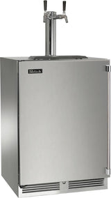 Perlick 24" Signature Series Marine Beer Dispenser with 5.2 cu. ft. Capacity Dual Tap in Stainless Steel  (HP24TM-4-1-2)