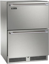 Perlick 24-Inch Signature Series Outdoor Built-In Counter Depth Drawer Refrigerator with 5 cu. ft Capacity in Stainless Steel (HP24ZM-4-5)