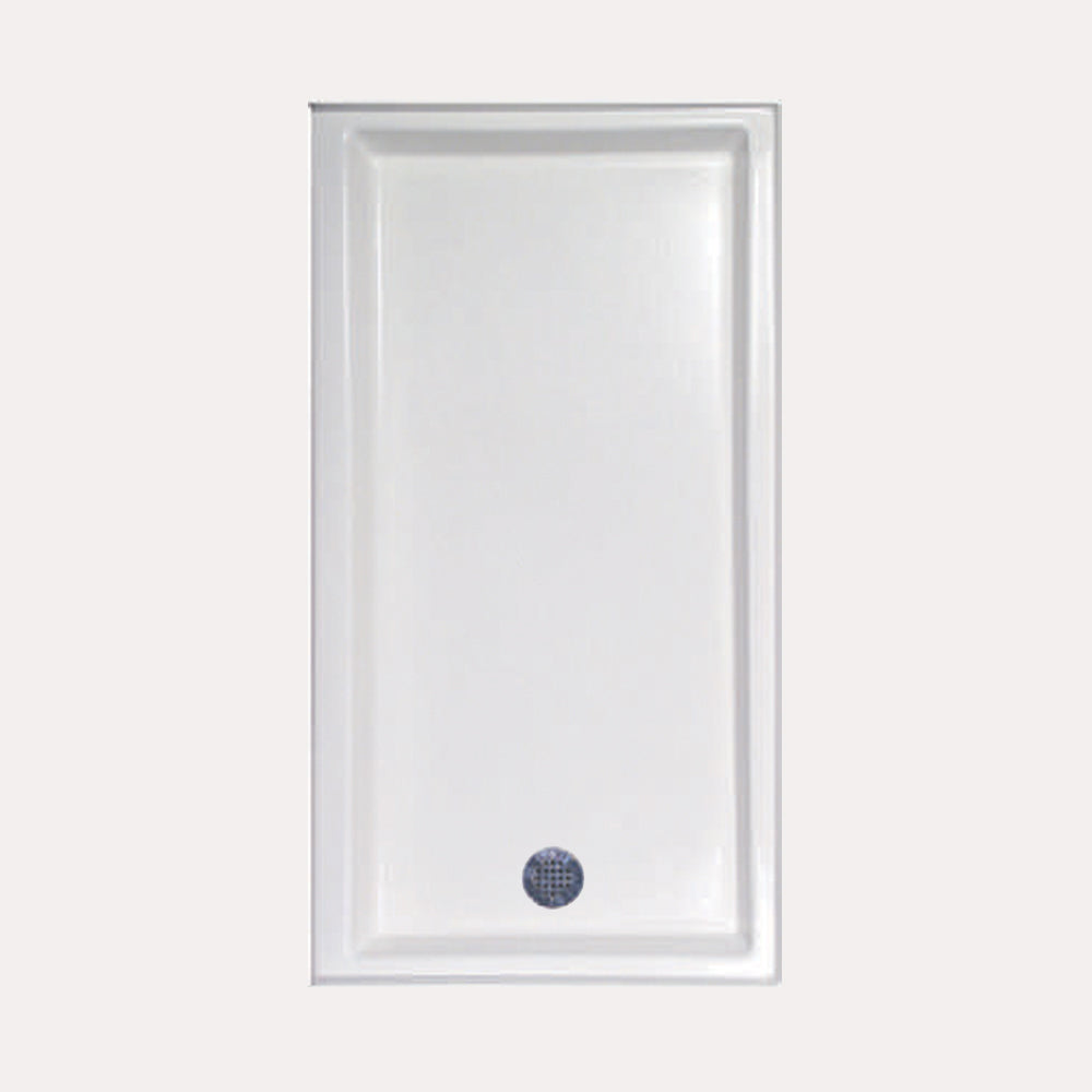 Hydro Systems HPA.6032E-BON-LH SHOWER PAN AC 6032 END DRAIN - BONE-LEFT HAND