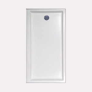 Hydro Systems HPA.6032E-BON-RH SHOWER PAN AC 6032 END DRAIN - BONE-RIGHT HAND