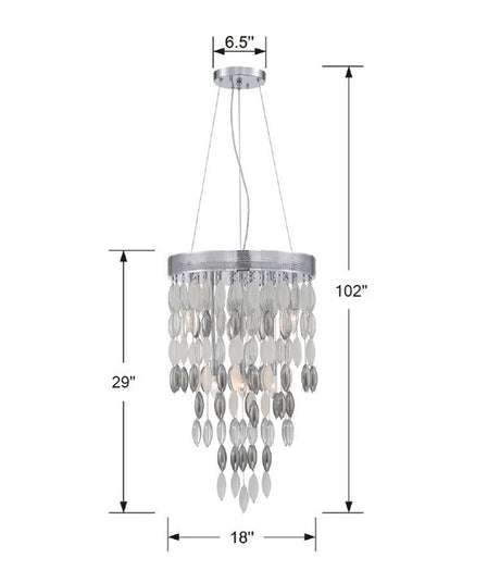 Hudson 6 Light Polished Chrome Chandelier HUD-A2216-CH