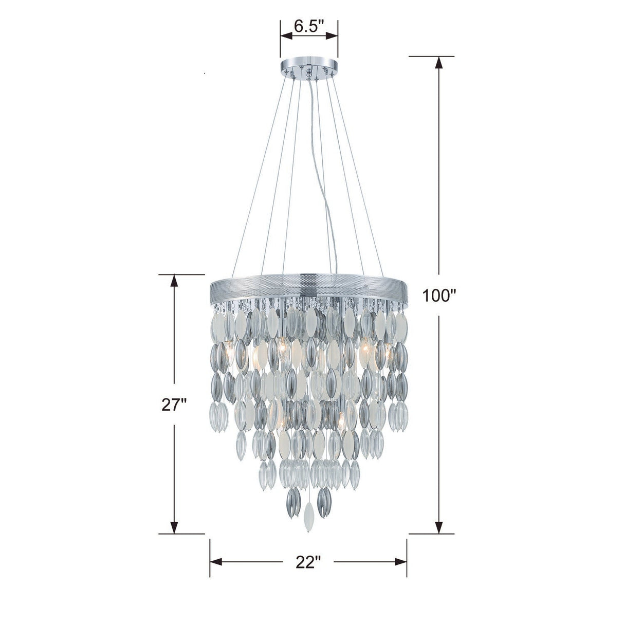 Hudson 9 Light Polished Chrome Chandelier HUD-A2219-CH