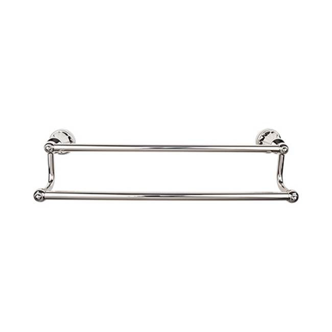 Top Knobs HUD7 Hudson Bath 18" Double Towel Bar - Polished Nickel