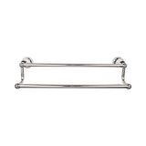 Top Knobs HUD7 Hudson Bath 18" Double Towel Bar - Polished Nickel