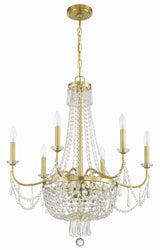 Haywood 9 Light Aged Brass Chandelier HWD-7709-AG