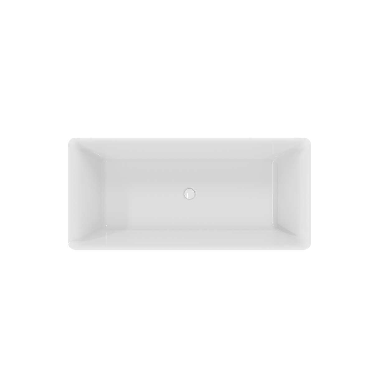 Marwa 65" Acrylic Tub with Internal Drain and Overflow-Marble White