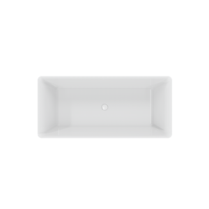 Marwa 65" Acrylic Tub with Internal Drain and Overflow-Marble White