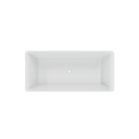 Marwa 65" Acrylic Tub with Internal Drain and Overflow-Marble White