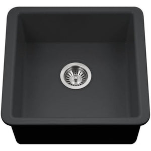 Hamat - CHE-1717BU-MB - Undermount Firclay Bar Sink CHE-1717BU-MB, Matte Black