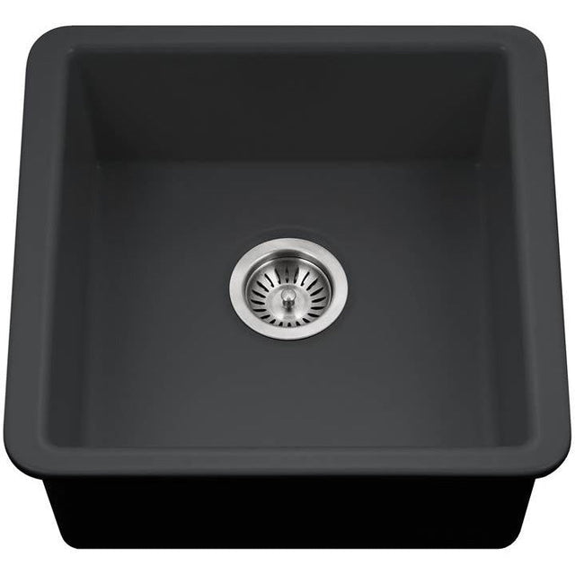 Hamat - CHE-1717BU-MB - Undermount Firclay Bar Sink CHE-1717BU-MB, Matte Black