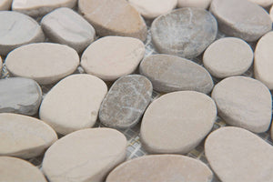 Zen Harmony Warm Blend Flat Matte Pebble Mosaics. 1 Sheet = Sq. Ft. (76-465)
