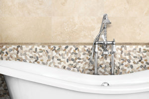 Zen Harmony Warm Blend Flat Matte Pebble Mosaics. 1 Sheet = Sq. Ft. (76-465)