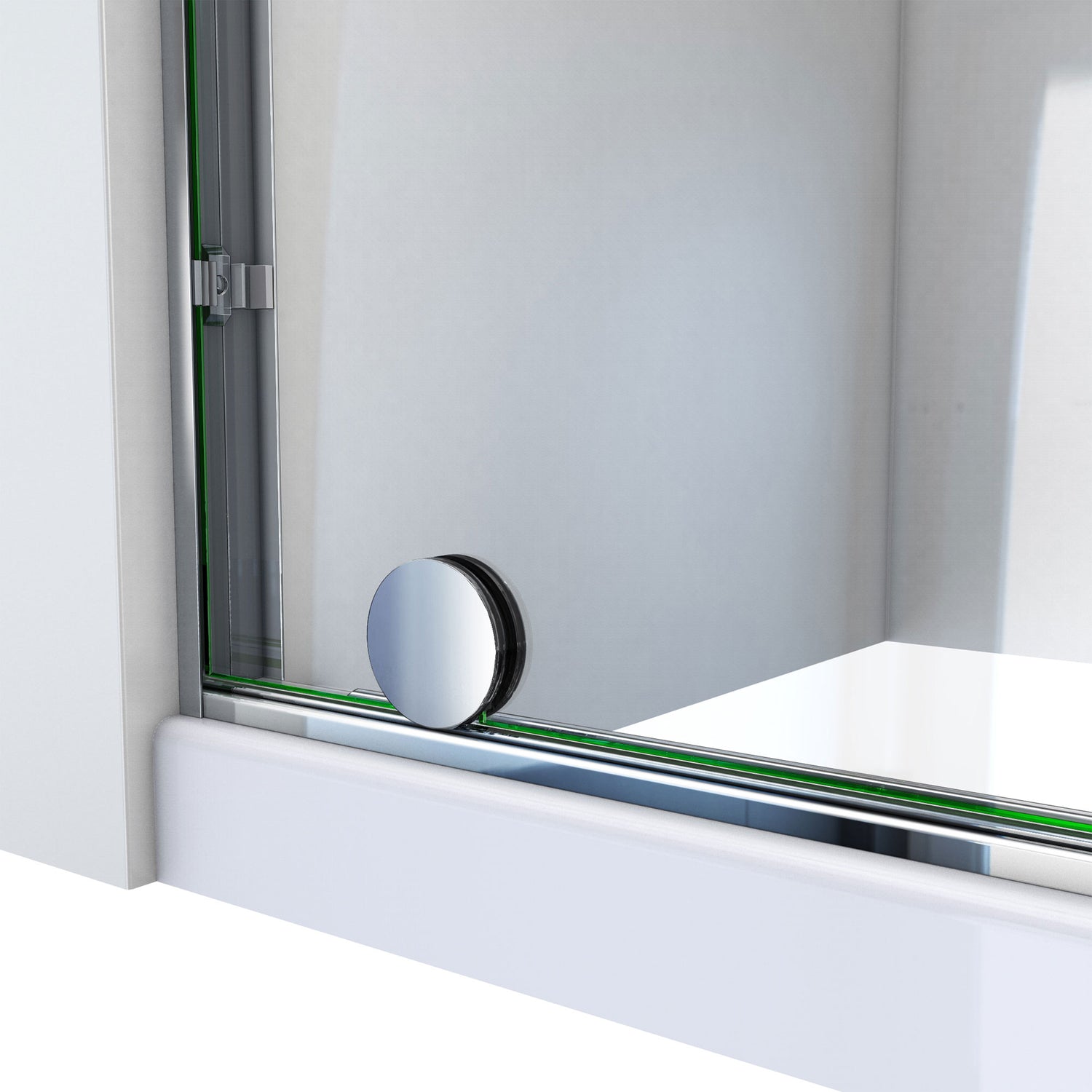 DreamLine Harmony 56-60 in. W x 58 in. H Semi-Frameless Bypass Tub Door in Chrome and Clear Glass