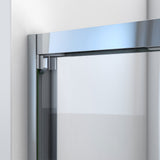 DreamLine Harmony 50-54 in. W x 76 in. H Semi-Frameless Bypass Shower Door in Brushed Nickel and Clear Glass