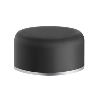 Smedbo Beslagsboden Door Stop for Floor in Black rubber/Brushed Stainless Steel