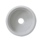 Nantucket Sinks 18 inch Fireclay Round Bar-Prep Sink