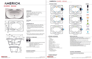 Americh IC6042TA5-BI Icaro 6042 - Tub Only / Airbath 5 - Biscuit