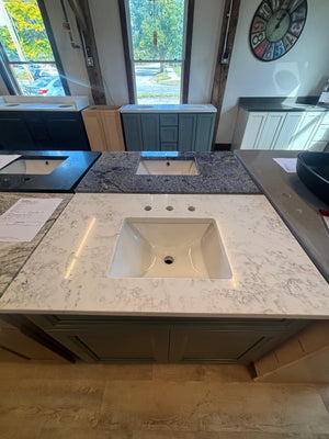 36” 802 Bolton Green Vanity W/ 36” Polished Cienla Quartz Top
