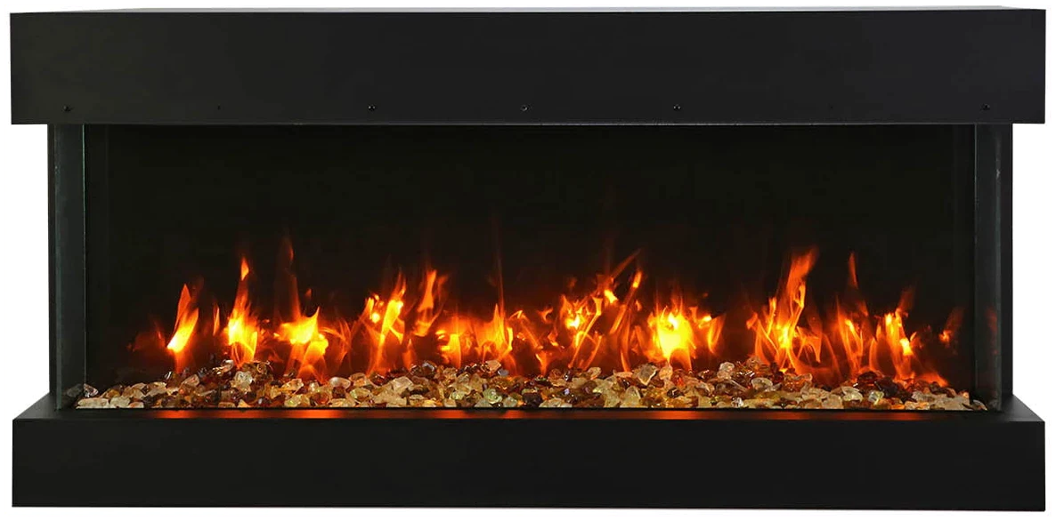 Amantii 40-TRV-SLIM Trv View Slim  - 40" Indoor / Outdoor 3 Sided Electric Fireplace Featuring  10 5/8" Depth