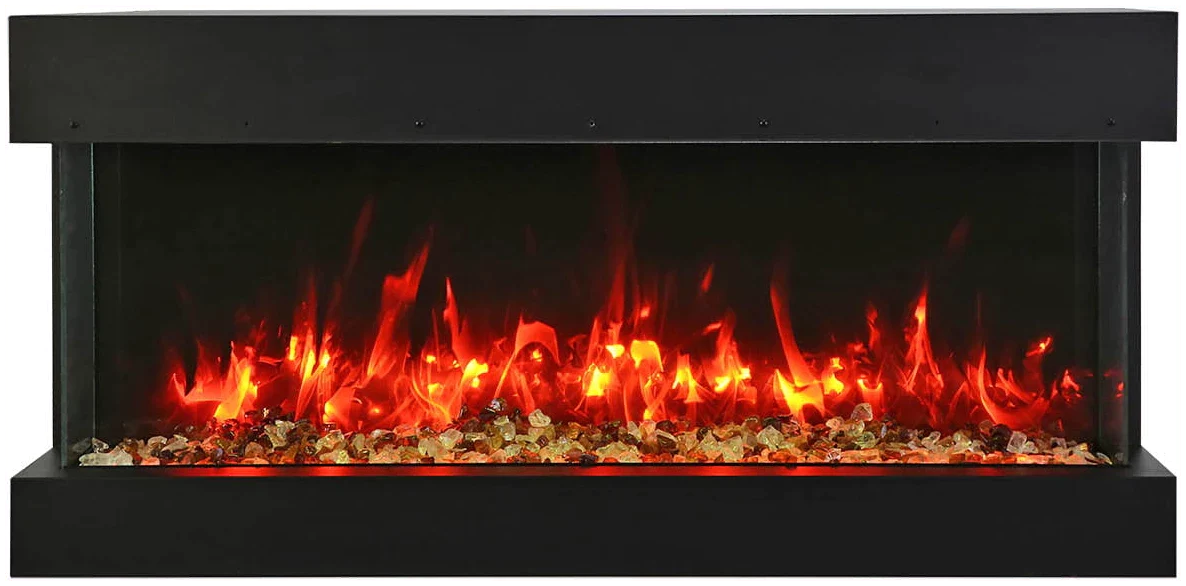 Amantii 30-TRV-SLIM Trv View Slim  - 30" Indoor / Outdoor 3 Sided Electric Fireplace Featuring  10 5/8" Depth