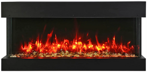 Amantii 30-TRV-SLIM Trv View Slim  - 30" Indoor / Outdoor 3 Sided Electric Fireplace Featuring  10 5/8" Depth