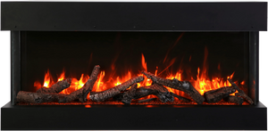 Amantii 88-TRV-XT-XL Trv View Extra Tall Smart Electric - 88" Indoor / Outdoor WiFi Enabled  3 Sided Electric Fireplace Featuring a 22" Height, MultiFunction Remote, Multi Speed Flame Motor, and a Selection of Media Options