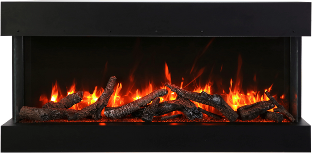 Amantii 60-TRV-XT-XL Trv View Extra Tall Smart Electric - 60" Indoor / Outdoor WiFi Enabled  3 Sided Electric Fireplace Featuring a 22" Height, MultiFunction Remote, Multi Speed Flame Motor, and a Selection of Media Options