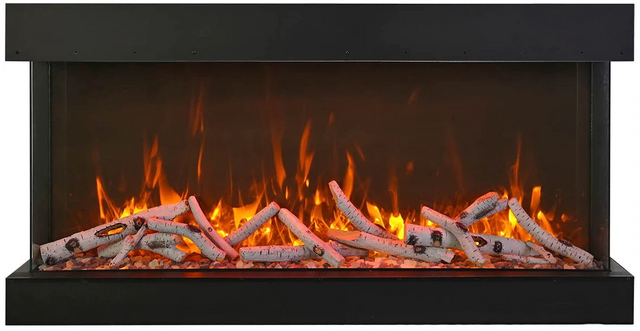 Amantii 60-TRV-XT-XL Trv View Extra Tall Smart Electric - 60" Indoor / Outdoor WiFi Enabled  3 Sided Electric Fireplace Featuring a 22" Height, MultiFunction Remote, Multi Speed Flame Motor, and a Selection of Media Options