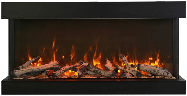 Amantii 40-TRV-XT-XL Trv View Extra Tall Smart Electric - 40" Indoor / Outdoor WiFi Enabled  3 Sided Electric Fireplace Featuring a 22" Height, MultiFunction Remote, Multi Speed Flame Motor, and a Selection of Media Options