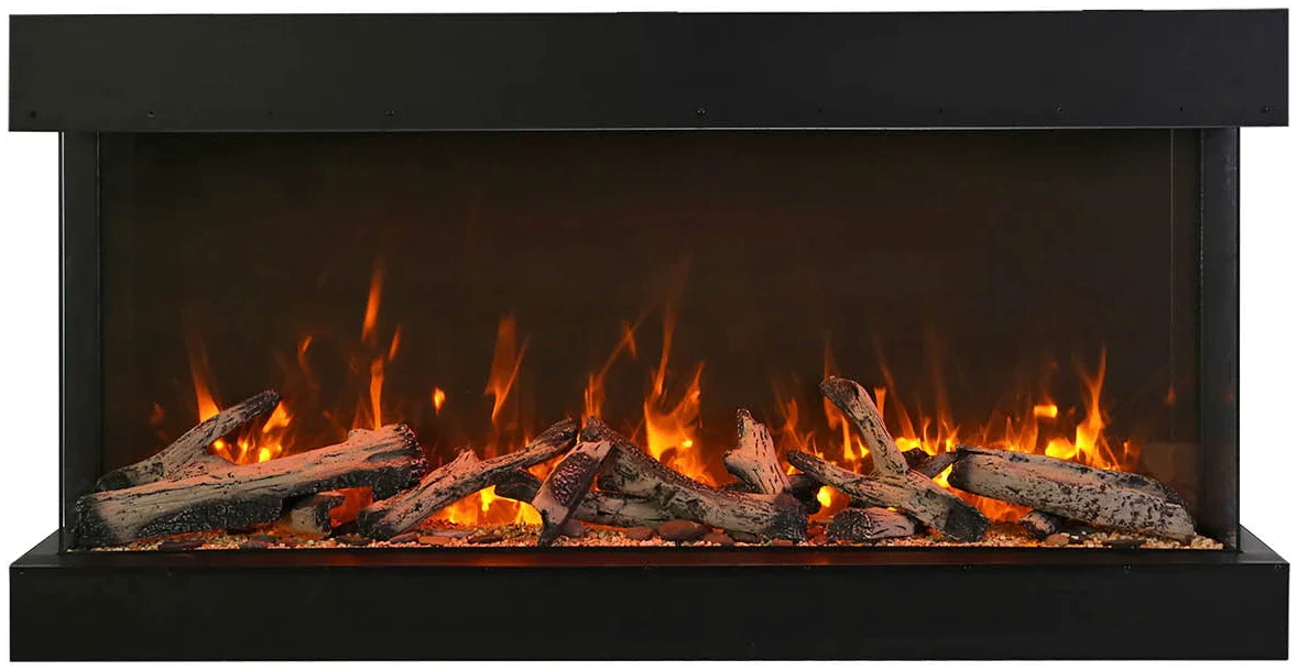 Amantii 50-TRV-XT-XL Trv View Extra Tall Smart Electric - 50" Indoor / Outdoor WiFi Enabled  3 Sided Electric Fireplace Featuring a 22" Height, MultiFunction Remote, Multi Speed Flame Motor, and a Selection of Media Options