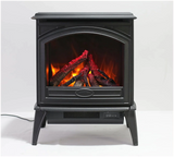 Amantii E70-NA Lynwood Series - 70 cm Freestand Electric Stove Featuring a Cast Iron Frame and a 10 Piece Birch Log Set