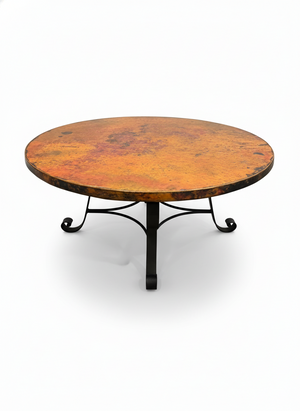 Arhaus 36” Round Copper Coffee Table