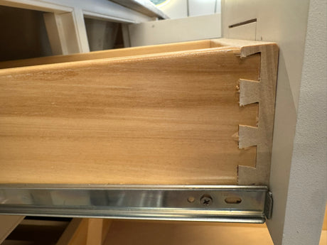 JSI 48" White Shaker Vanity w/ Grey Cambria Top & Undermount Sink – Floor Model