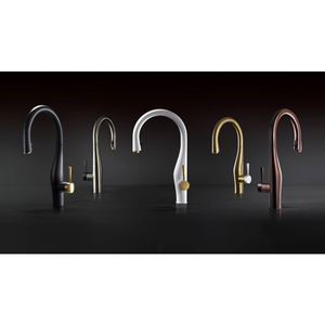 Hamat - IMPD-1000 ACMB - Dual Function Hidden Pull Down Kitchen Faucet in Antique Copper and Matte Black