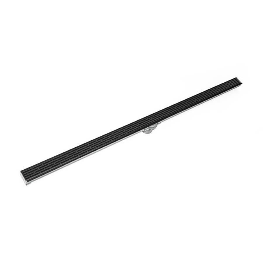Infinity Drain S-LT 3872  72" S-PVC Series Low Profile Complete Kit with 1 1/2" Perforated Offset Slot Grate