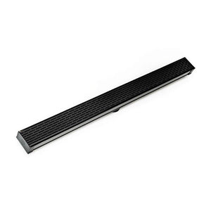 Infinity Drain S-LT 6536  36" S-PVC Series Low Profile Complete Kit with 2 1/2" Perforated Offset Slot Grate