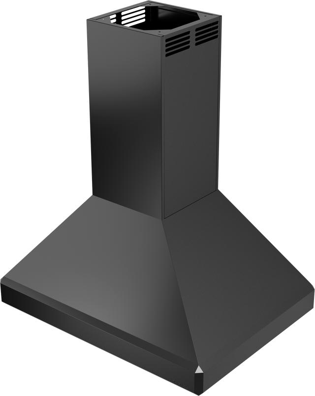 Vent-A-Hood ISDAH18-K36 BC 36" Euro Island Range Hood with Emerald-Cut Edges, Ductless Ventilation (ARS), Black Carbide
