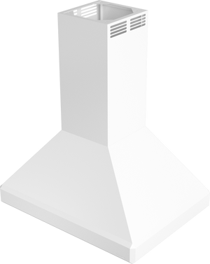Vent-A-Hood ISDAH18-K36 WH 36" Euro Island Range Hood with Emerald-Cut Edges, Ductless Ventilation (ARS), White