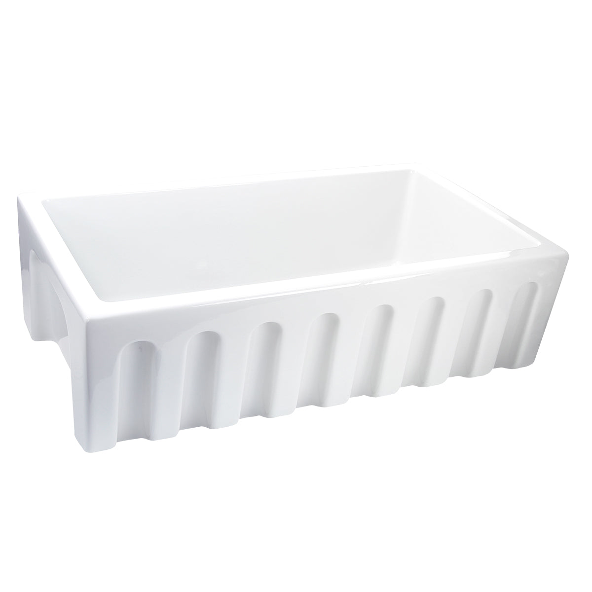 33" Reversible Italian Fireclay Farmhouse Sink- White